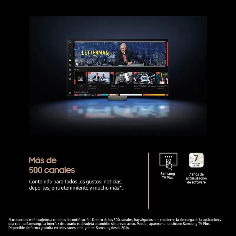 Samsung TQ85QN74FAT 85 4K Neo QLED IA com tela ampla, bordas finas, cores vivas e suporte para Samsung TV Plus e 7 anos de atualização de software