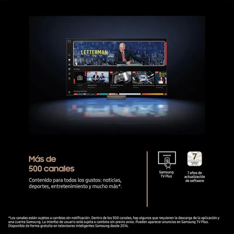 Samsung TQ85QN74FAT 85 4K Neo QLED IA com tela ampla, bordas finas, cores vivas e suporte para Samsung TV Plus e 7 anos de atualização de software