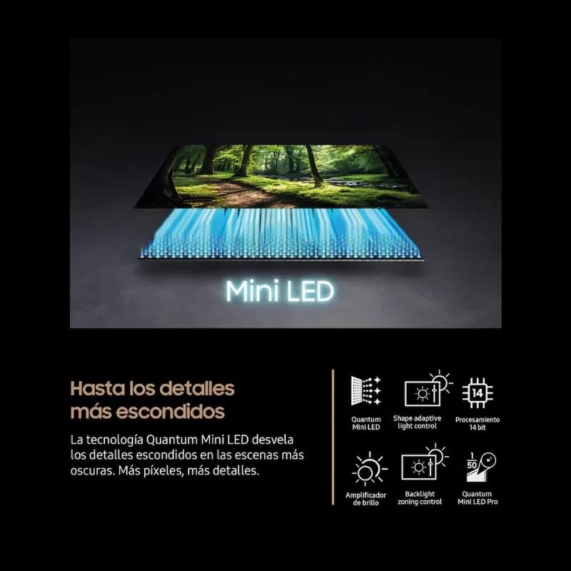 Samsung TQ85QN74FAT 85 4K Neo QLED IA com Mini LED, contraste preciso, pretos profundos, brilho intenso e processamento inteligente para detalhes nítidos