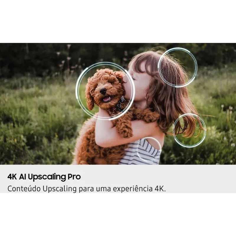 Samsung TQ85QN90FAT 85 pulgadas 4K Neo QLED con 4K AI Upscaling Pro, detalles nítidos y colores vivos; resalta nitidez y mejora de imagen por IA