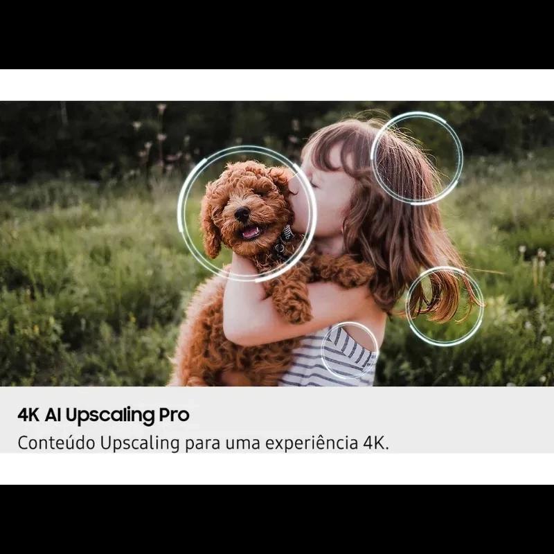 Samsung TQ85QN90FAT 85 pulgadas 4K Neo QLED con 4K AI Upscaling Pro, detalles nítidos y colores vivos; resalta nitidez y mejora de imagen por IA