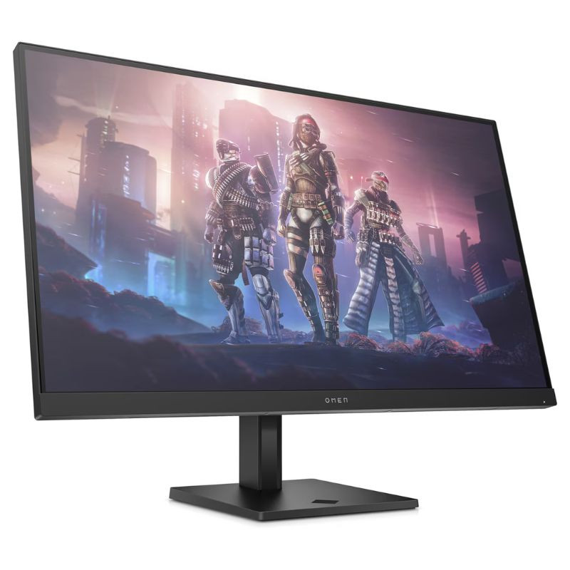 HP OMEN 32" QHD LCD 165 Hz Negro, vista pantalla a 45º