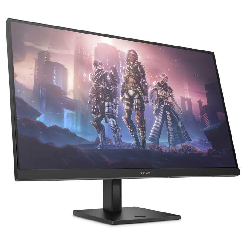 HP OMEN 32" QHD LCD 165 Hz Negro, vista pantalla a 45º