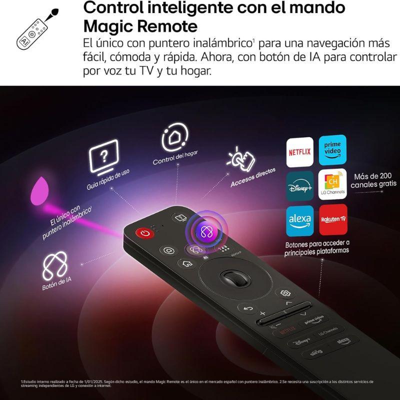 LG 55NANO80A6B 55" 4K Ultra HD NanoCell Smart TV Negro, mando a distancia Magic Remote