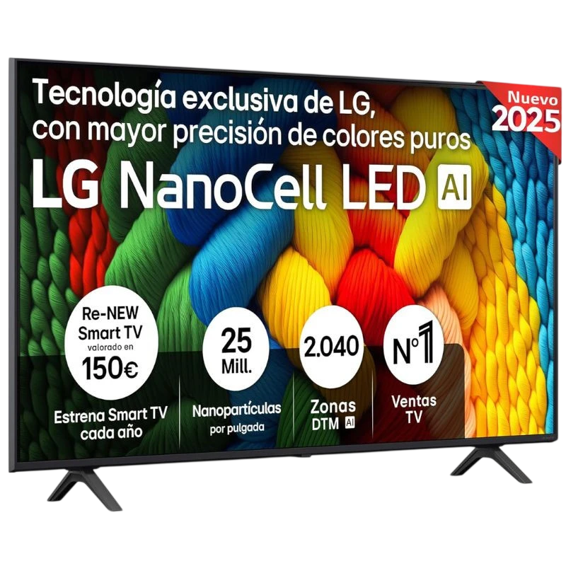 LG 55NANO80A6B 55" 4K Ultra HD NanoCell Smart TV Negro