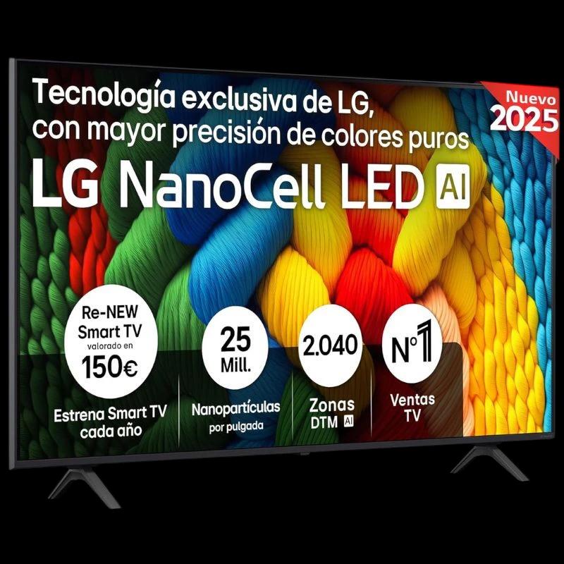 LG 55NANO80A6B 55" 4K Ultra HD NanoCell Smart TV Negro