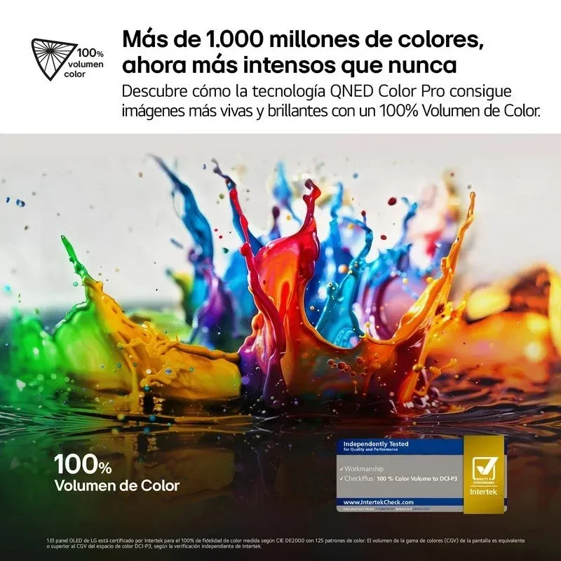 LG 65QNED80A6A 65 pulgadas 4K Ultra HD QNED con IA; colores intensos y vivos con 100 por ciento volumen de color, brillo alto y contraste definido