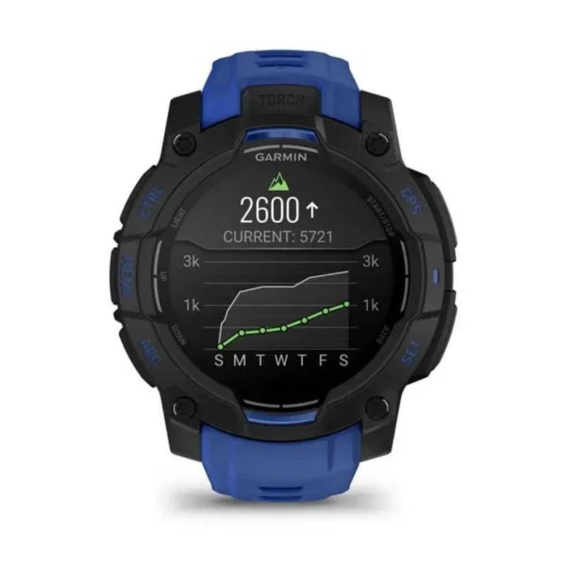 Frente de Garmin Instinct 3 45mm Preto/Azul