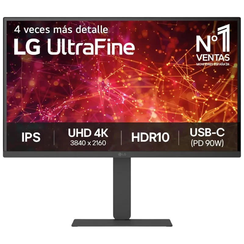 Monitor LG 27U730A-B 27 pulgadas con panel IPS, resolución UHD 4K 3840x2160, HDR10, puerto USB-C PD 90W, diseño de biseles delgados y soporte ajustable