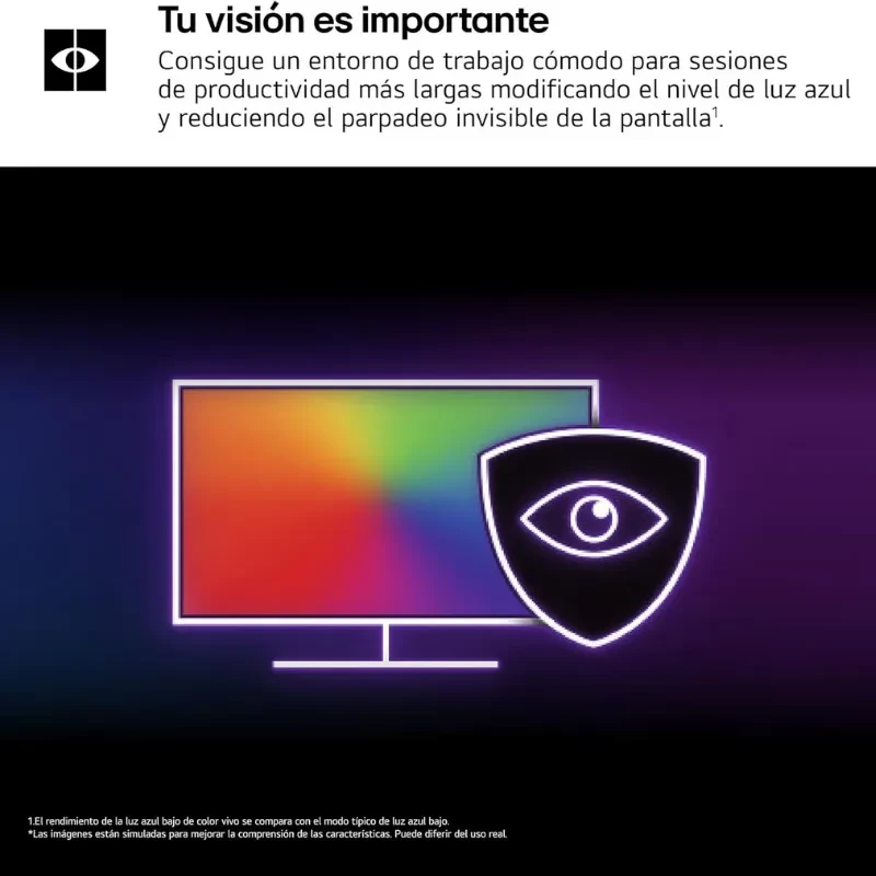 Monitor LG 27U730A-B de 27 pulgadas con pantalla 4K Ultra HD IPS, bordes delgados y escudo de protección ocular que reduce luz azul y parpadeo