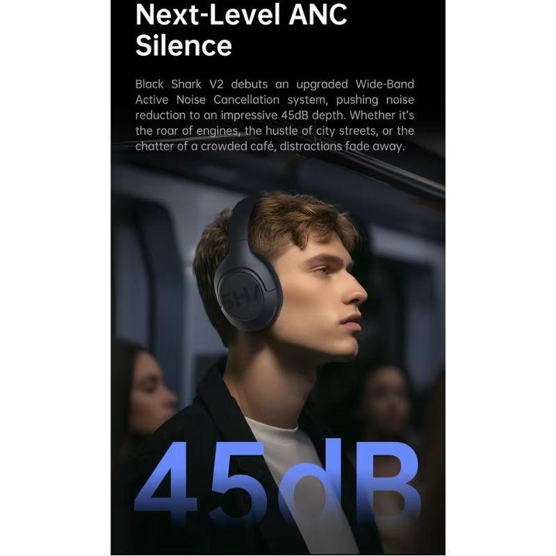 Black Shark V2 ANC Negro - Auriculares de diadema, con sistema de cancelación de ruido