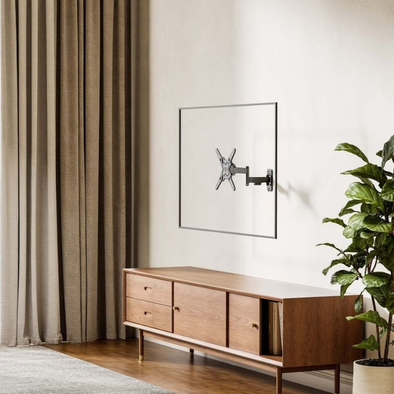 AISENS WT32TSR-381 Nero - Supporto a parete girevole, imagen real colgado en una pared