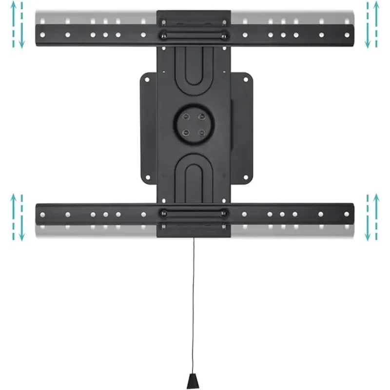 Soporte de pared TooQ LP3780F para TVs 37 a 80 pulgadas, estructura metálica negra, compatible VESA 600x400, ajuste vertical y sistema de bloqueo con cuerda