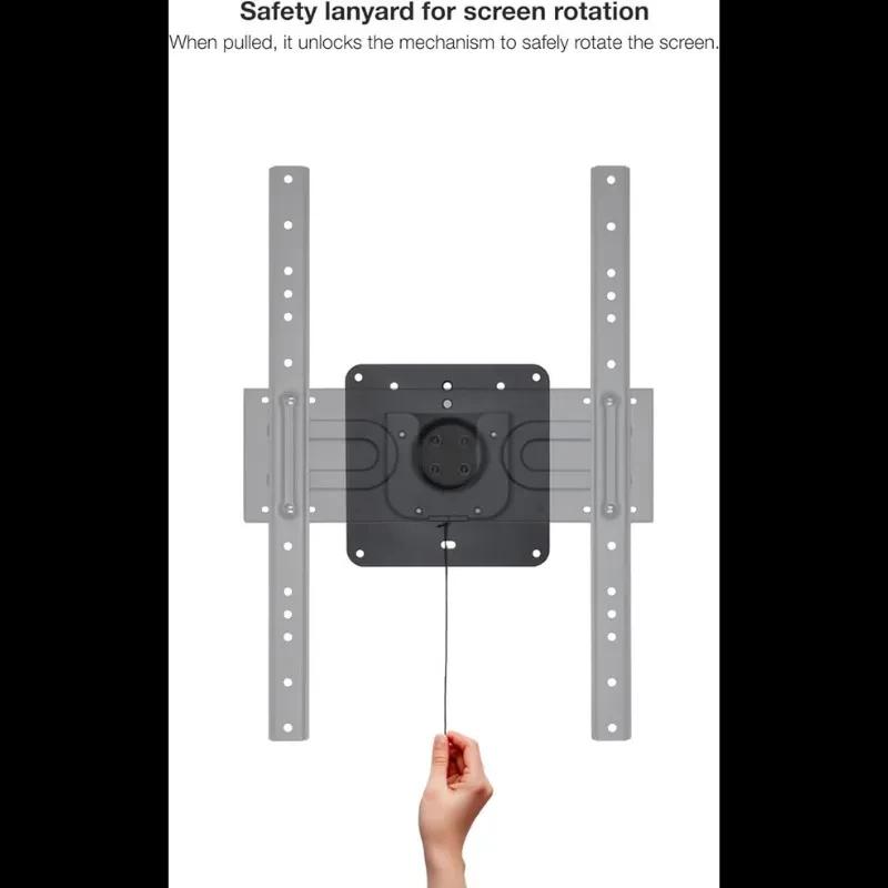 TooQ LP3780F soporte de pared para TV 37-80 pulgadas, VESA 600x400, placa central con mecanismo de bloqueo por tirador, brazos metálicos ajustables