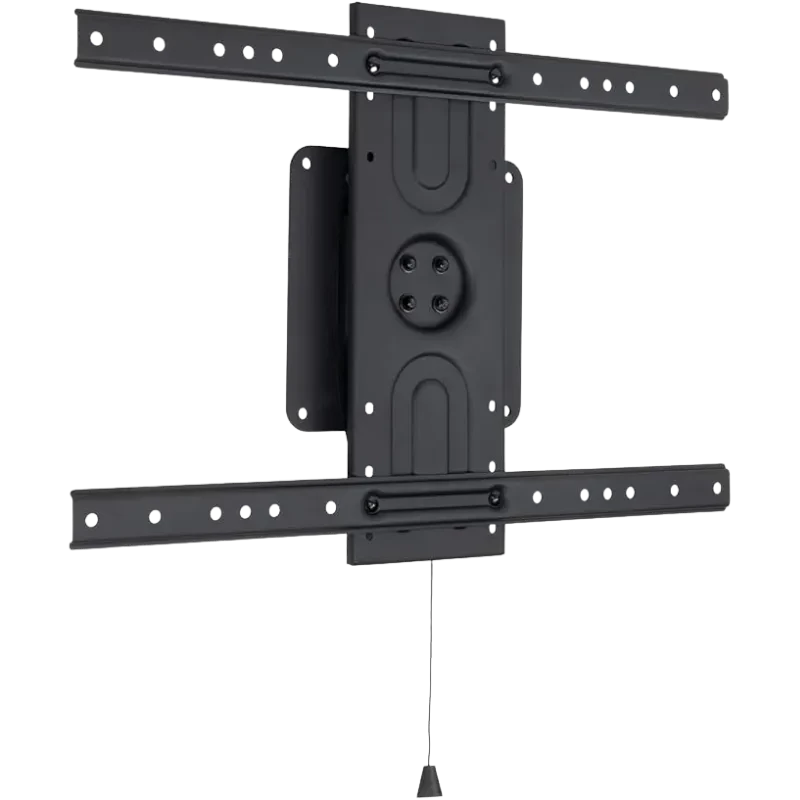 Soporte de pared TooQ LP3780F negro, metálico y resistente, para TVs de 37 a 80 pulgadas, compatible VESA 600x400, diseño plano con tirador de seguridad