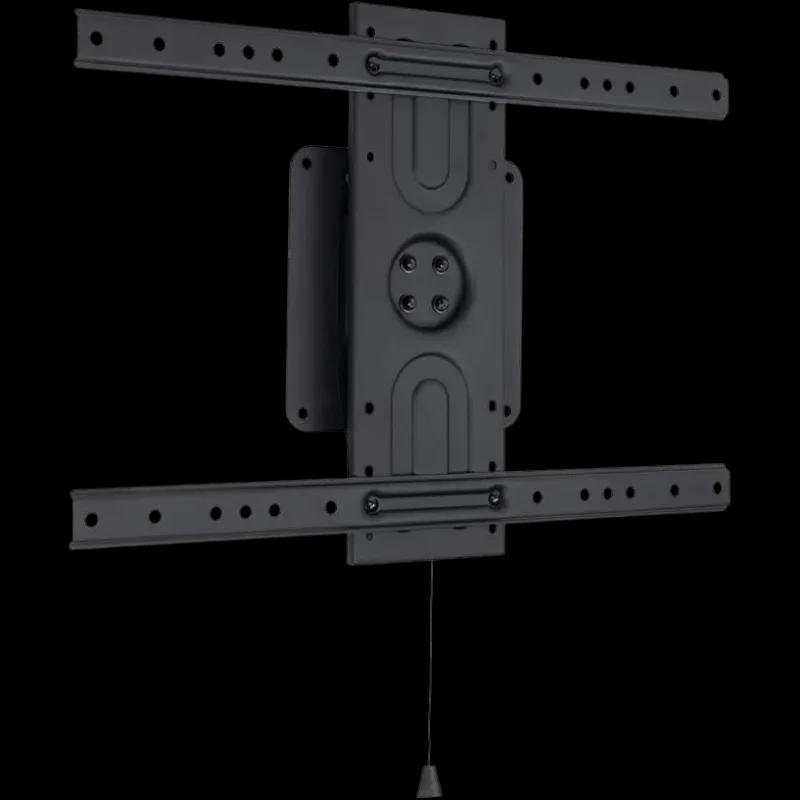 Soporte de pared TooQ LP3780F negro, metálico y resistente, para TVs de 37 a 80 pulgadas, compatible VESA 600x400, diseño plano con tirador de seguridad