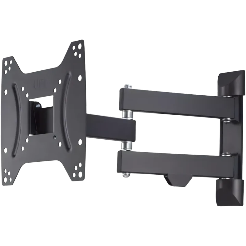 Hama 00220822 soporte TV negro, brazo articulado metálico, montaje en pared, compatible 19 a 48 pulgadas, gestión de cables y ajuste de inclinación y giro