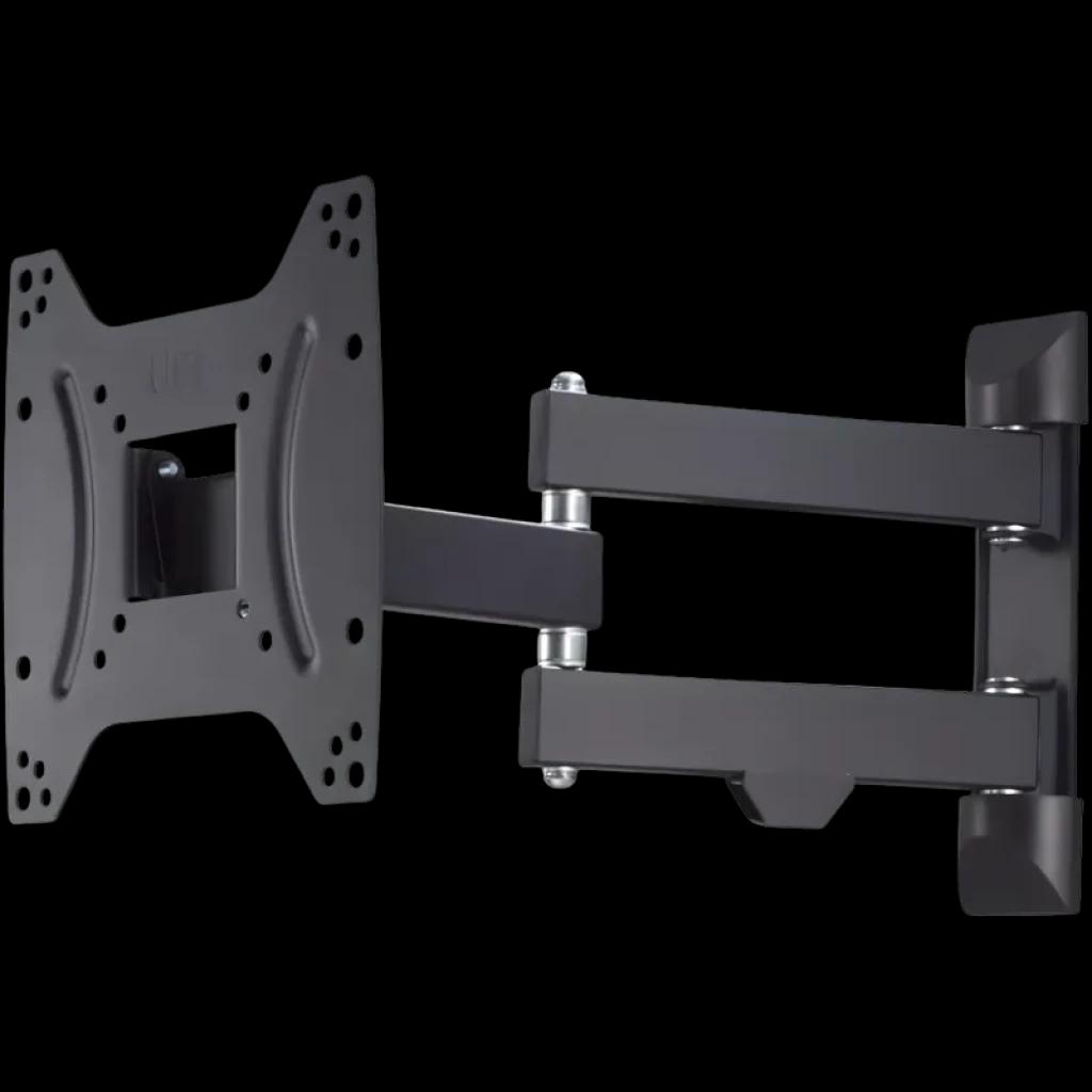 Hama 00220822 soporte TV negro, brazo articulado metálico, montaje en pared, compatible 19 a 48 pulgadas, gestión de cables y ajuste de inclinación y giro