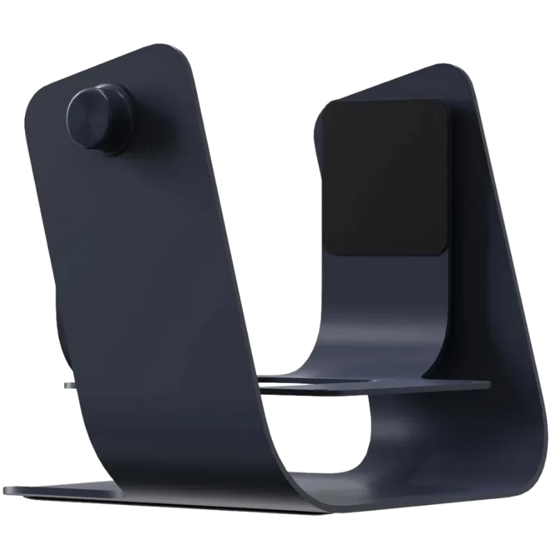 Wanbo Mozart Series Gimbal Stand Azul, soporte metálico para proyector con acabado mate, base estable, almohadilla antideslizante y perilla lateral de ajuste