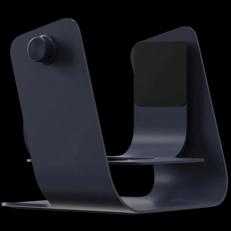 Wanbo Mozart Series Gimbal Stand Azul, soporte metálico para proyector con acabado mate, base estable, almohadilla antideslizante y perilla lateral de ajuste