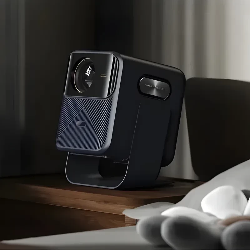 Wanbo Mozart Series Gimbal Stand Blanco para proyector, base articulada de diseño minimalista, acabado mate y soporte estable para ajustes precisos de ángulo