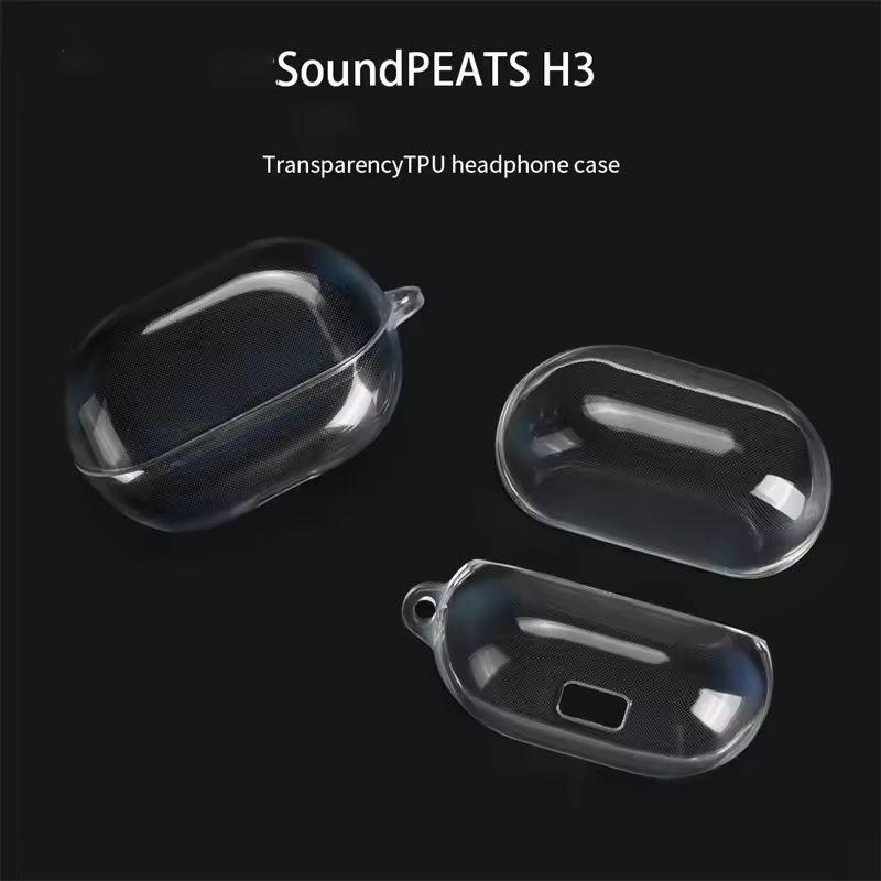 Étui en silicone transparent pour SoundPEATS H3, image réelle