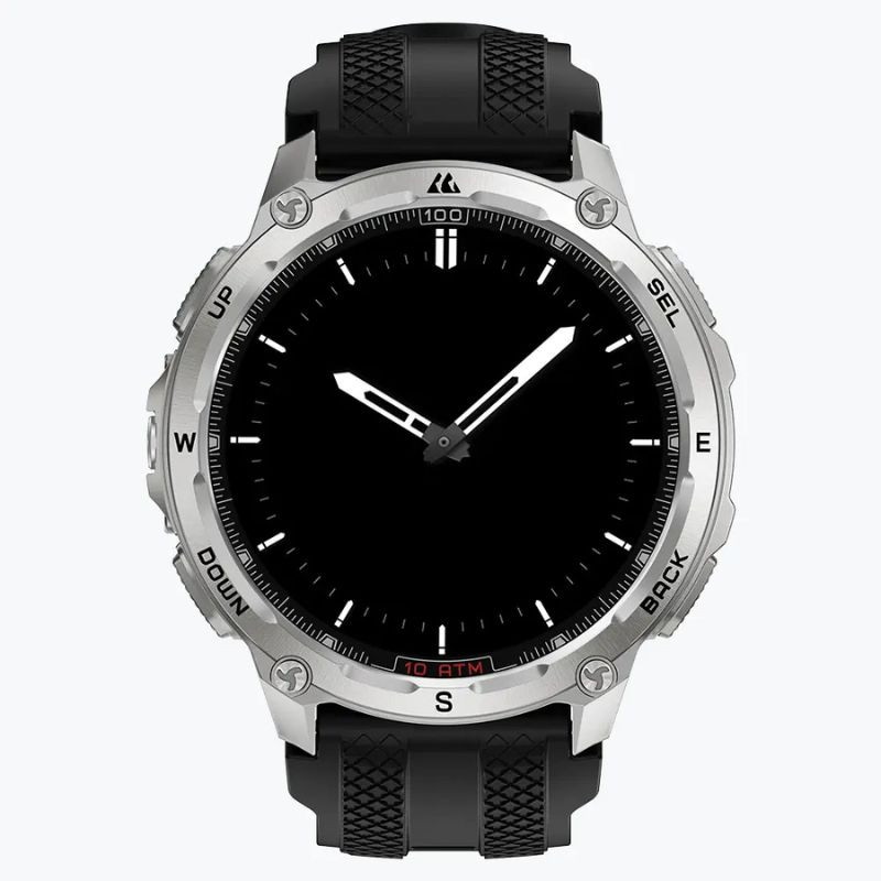 Kospet Tank T4 Prata, vista frontal, esfera não iluminada