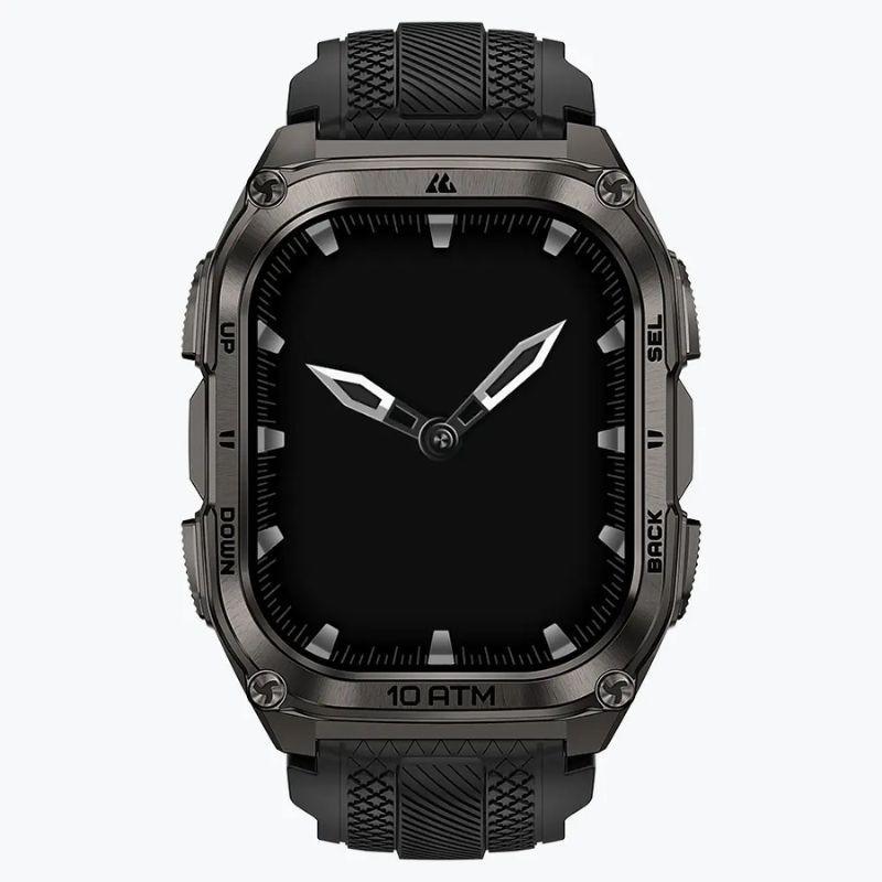 Kospet Tank M4 negro, vista frontal, pantalla en modo reposo