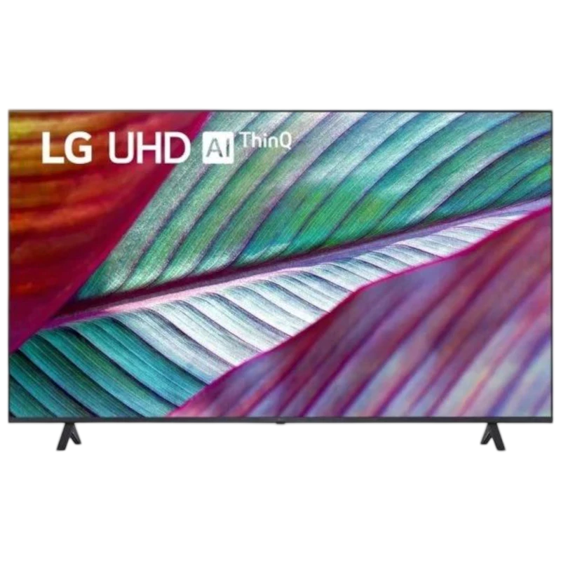 LG 50UR78003LK 50 pulgadas 4K UHD LED Smart TV con AI ThinQ, marco delgado negro y peana doble; pantalla vibrante con hojas en colores intensos