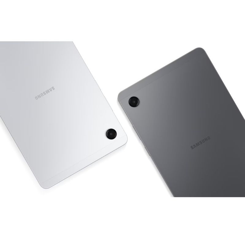 Dos aluminium argent et gris, bords fins, module photo arrière unique circulaire discret, finition mate élégante pour Samsung Galaxy Tab A11 LTE 8,7"