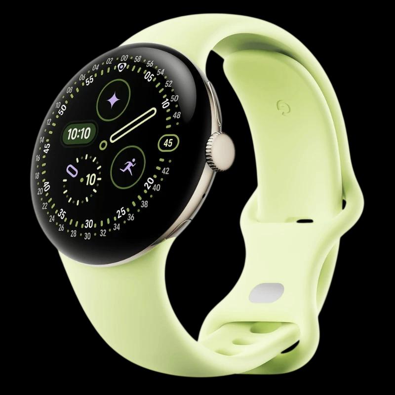 Google Pixel Watch 4 41mm WiFi Ouro com Pulseira Verde