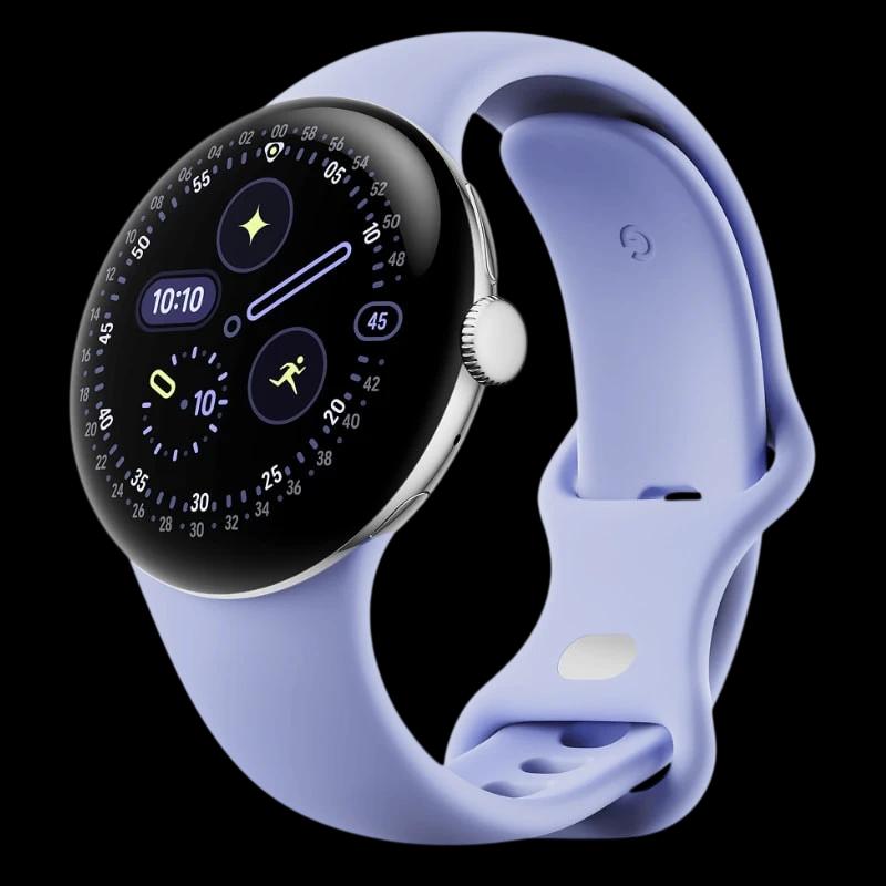 Google Pixel Watch 4 41 mm WiFi Prata com Pulseira Lilás