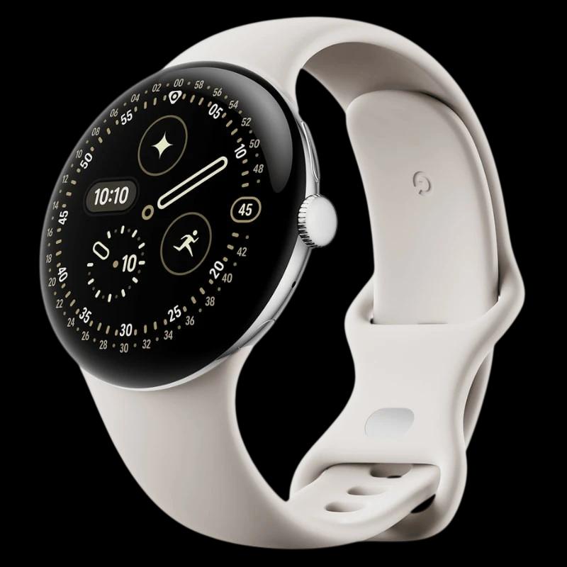 Google Pixel Watch 4 45 mm WiFi Prata com Pulseira Porcelana