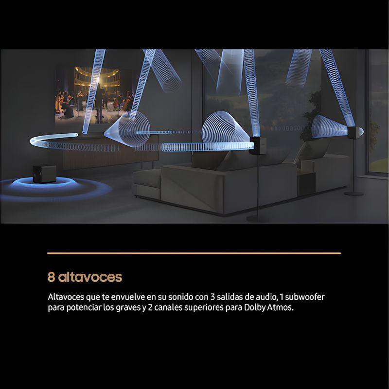 Samsung HW-QS700F/ZF 3.1.2 345 W Negro - Barra de sonido, 8 altavoces con subwoofer