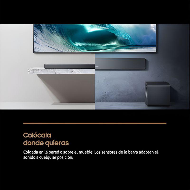 Samsung HW-QS700F/ZF 3.1.2 345 W Negro - Barra de sonido, colócalo sobre mesa o en pared