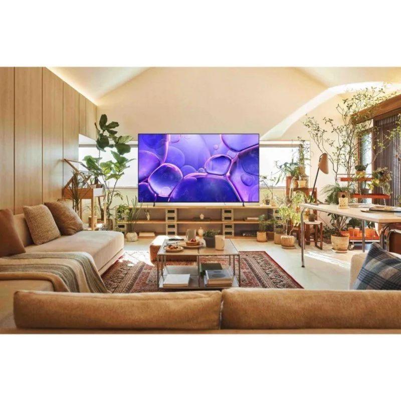 Samsung TU85U8005FU 85" 4K UHD LED Smart TV avec écran large sans bords, image nette et couleurs vives; design fin, Wi‑Fi intégré pour streaming fluide.