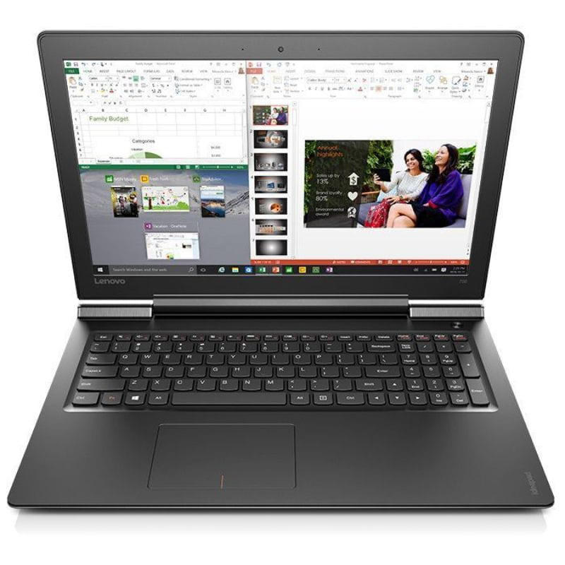 Lenovo IdeaPad 700-15ISK 15,6 pouces Core i5-6300HQ - SSD 256 Go - 8 Go - QWERTZ Reconditionné - Excellent état, image de face