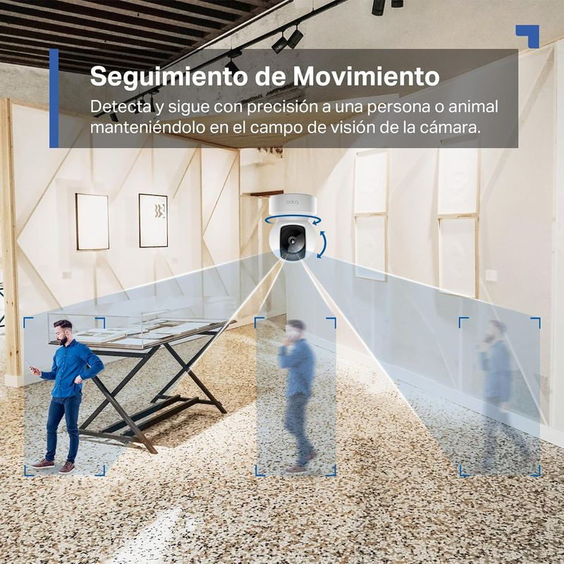 TP-Link Tapo C212 2K 3 MPX P/T: cámara blanca con IA, seguimiento de movimiento, visión nocturna, rotación panorámica/inclinación y detección de
