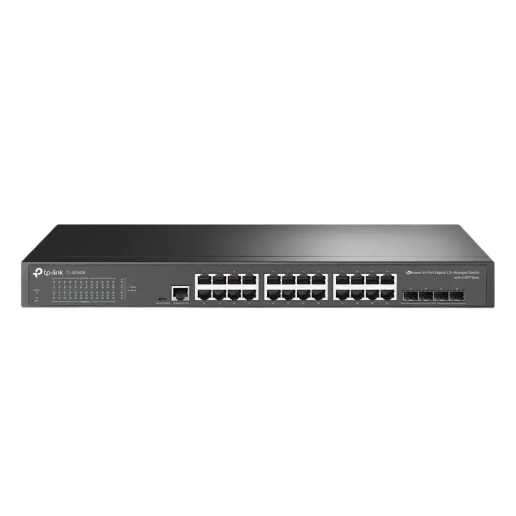 Commutateur TP-Link Omada SG3428 administrable avec 24 ports Gigabit et 4 emplacements SFP