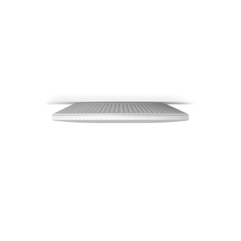 TP-Link Omada EAP683 UR Techo, punto de acceso blanco de perfil ultraplano con rejillas lineales y bordes redondeados para montaje en techo