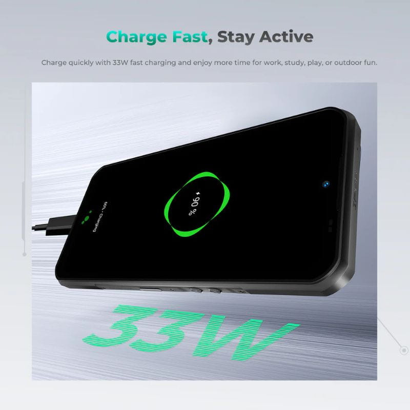 Oukitel WP62 5G 16 Go/512 Go Gris Rugged, charge inversée