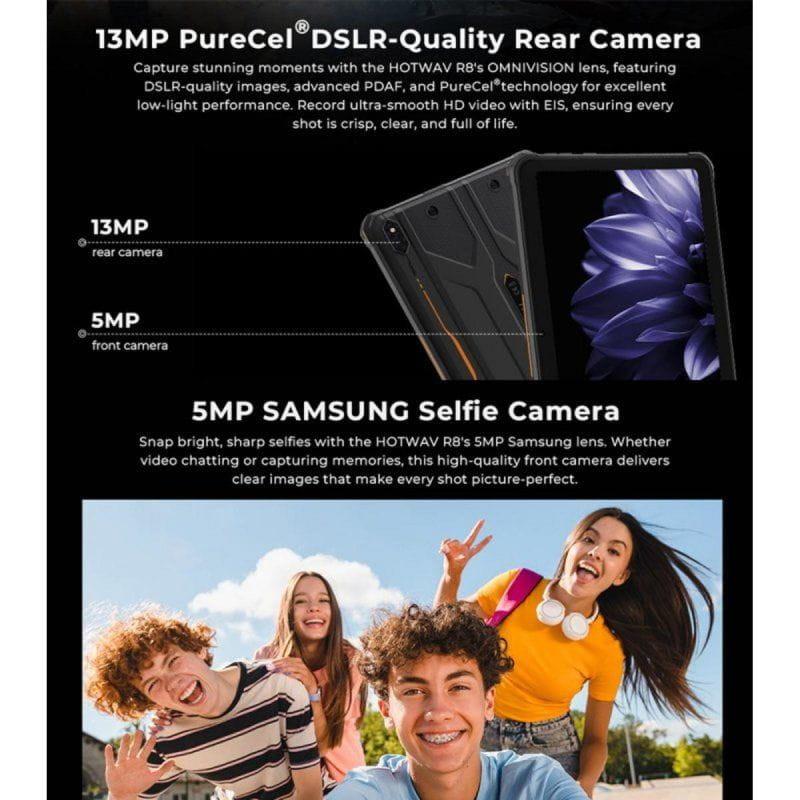 Chip Unisoc T606 octa-core destacado sobre placa electrónica, brillo naranja metálico y texto técnico, enfatiza potencia fluida para la tablet robusta