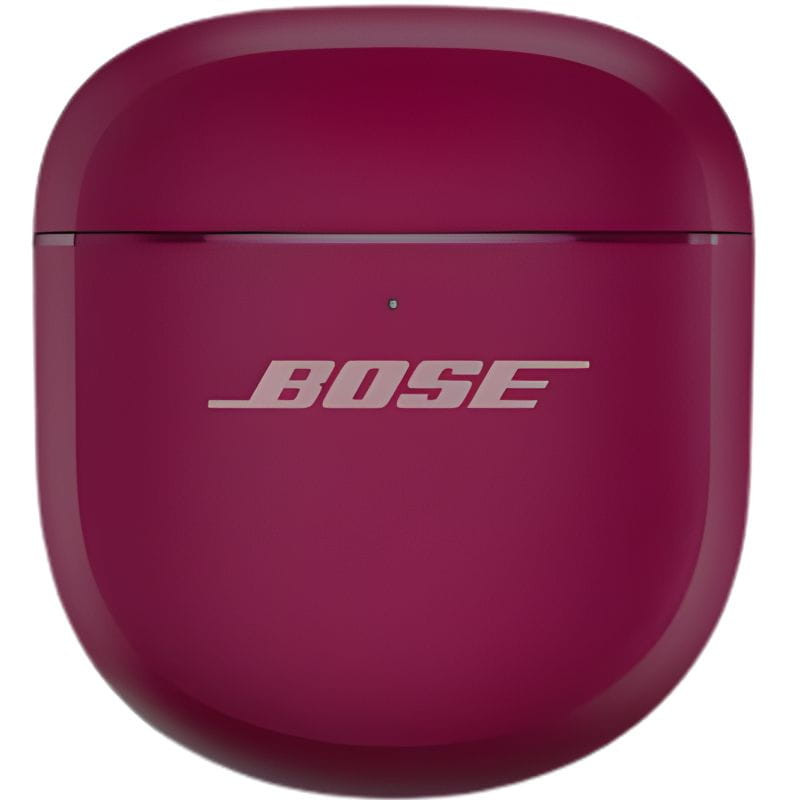 Auriculares Bose QuietComfort Ultra 2ª Gen TWS, color Deep Plum, diseño compacto intraaural con acabado brillante y estuche a juego elegante.