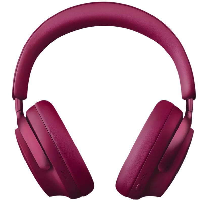 Bose QuietComfort Ultra Headphones Deep Plum: fones over-ear roxos com acolchoamento macio e arco ajustável, acabamento metálico elegante em tom ameixa
