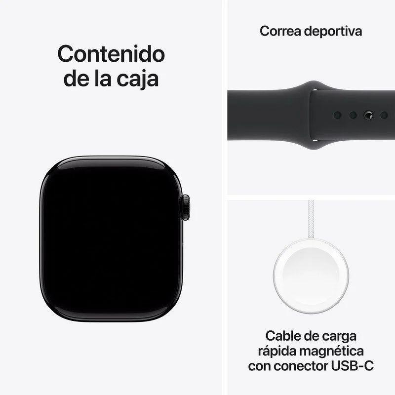 Contenido de la caja de Apple Watch Series 10 GPS 42 mm Negro