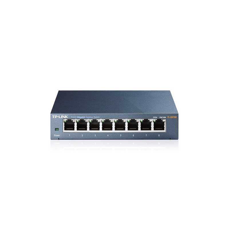 TP-LINK TL-SG108 Switch de bureau 8 ports Gigabit 10/100/1000 Mbps - vue arrière