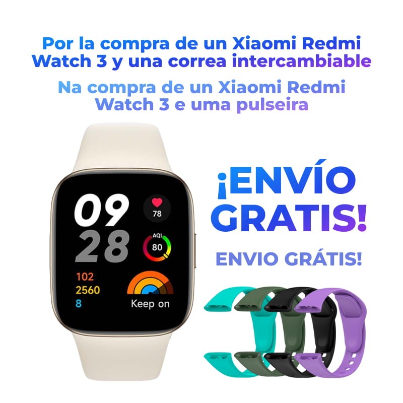 Promo del Xiaomi Redmi Watch 3 Blanco - Reloj inteligente