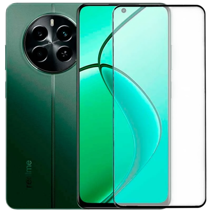 Película de ecrã de vidro temperado Realme 12 4G Full Screen 3D