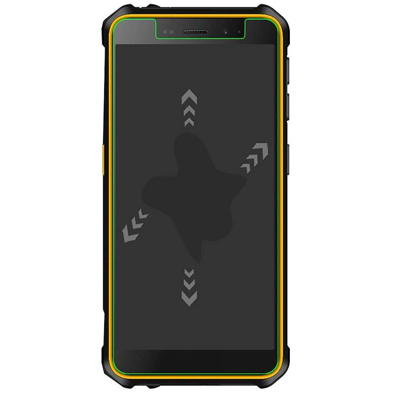 Esquema das margens da Película de ecrã de vidro temperado para Ulefone Armor X12