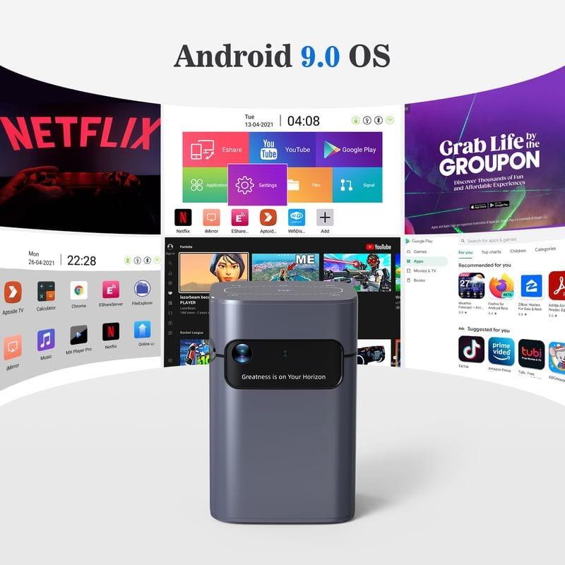 Projecteur DLP K19 2Go/16Go 7000mAh Android 9.0 - Android